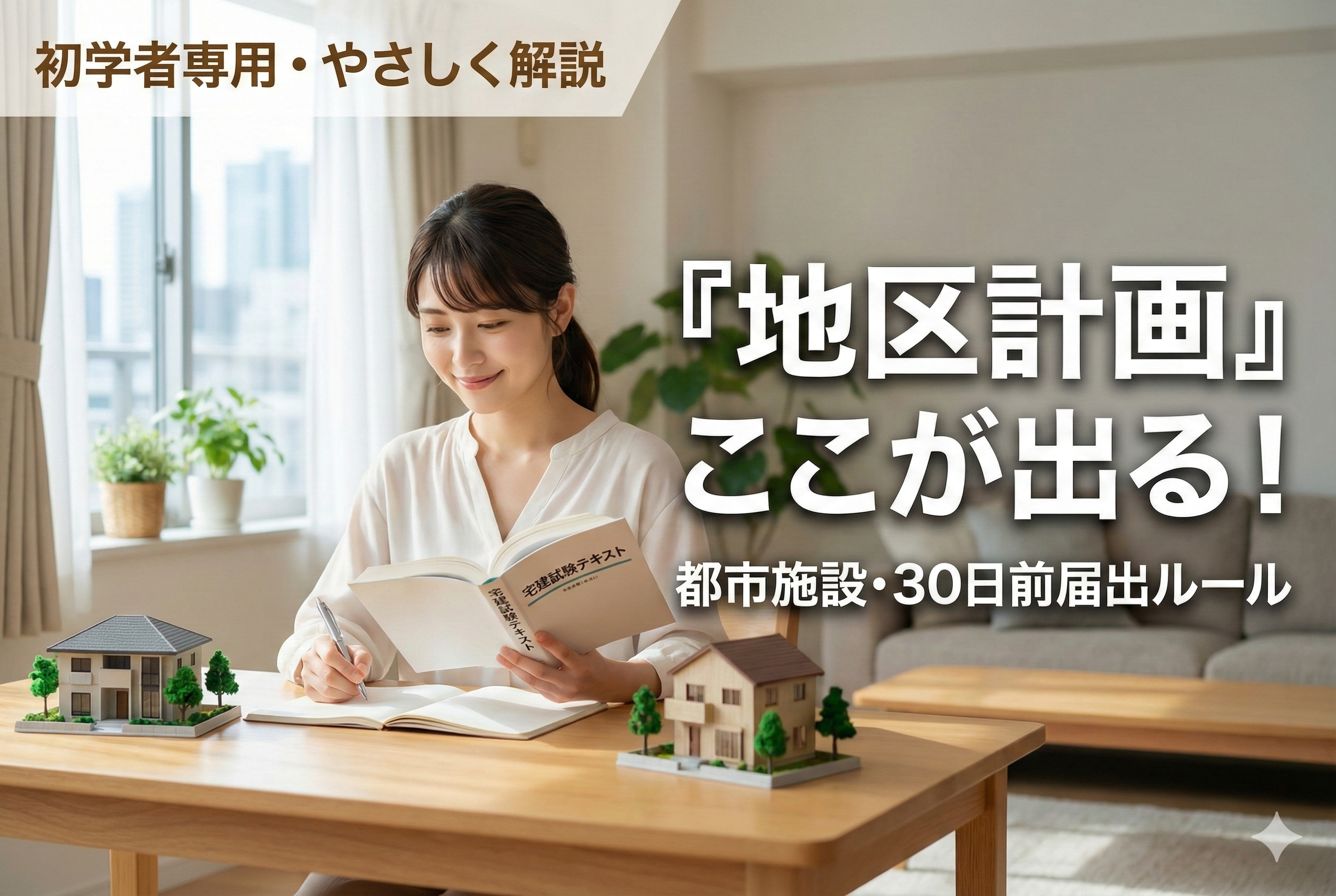 宅建初学者向け！都市計画法「地区計画」と「都市施設」を優しく解説