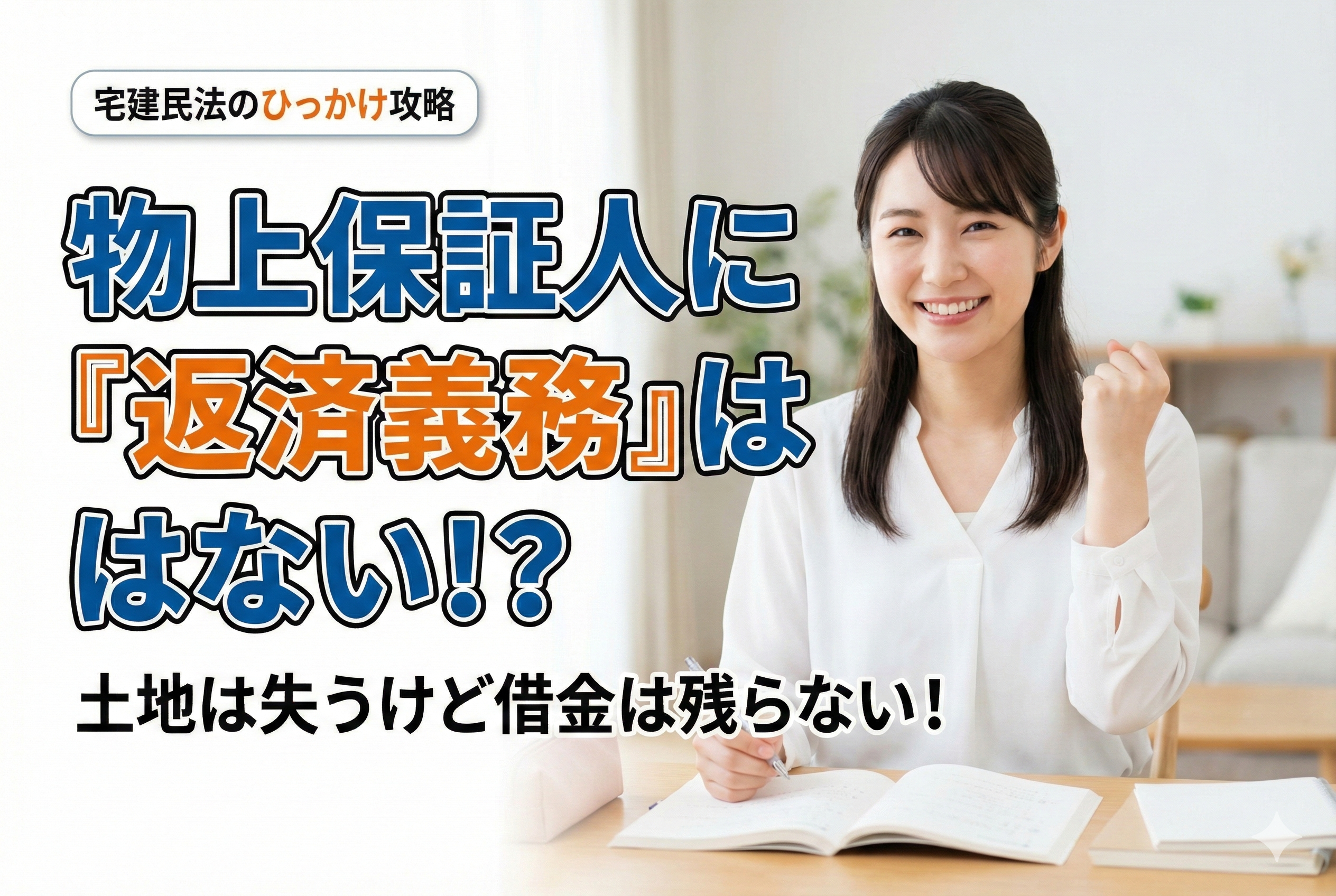 【宅建民法】「物上保証人」ってなに？普通の保証人との決定的違いを5分で理解！