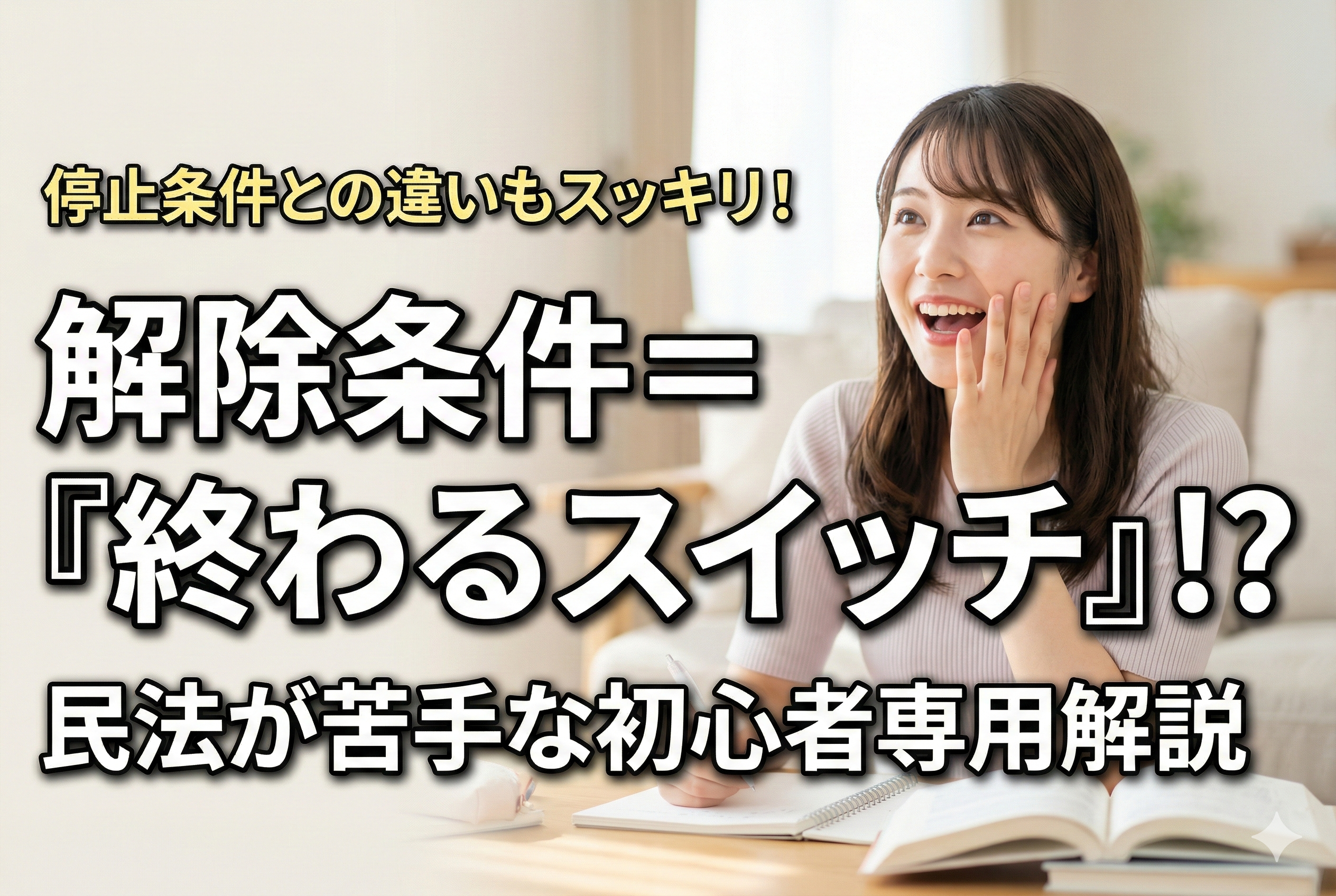 【宅建・民法】「解除条件」って何？停止条件との違いと試験に出るポイントを解説