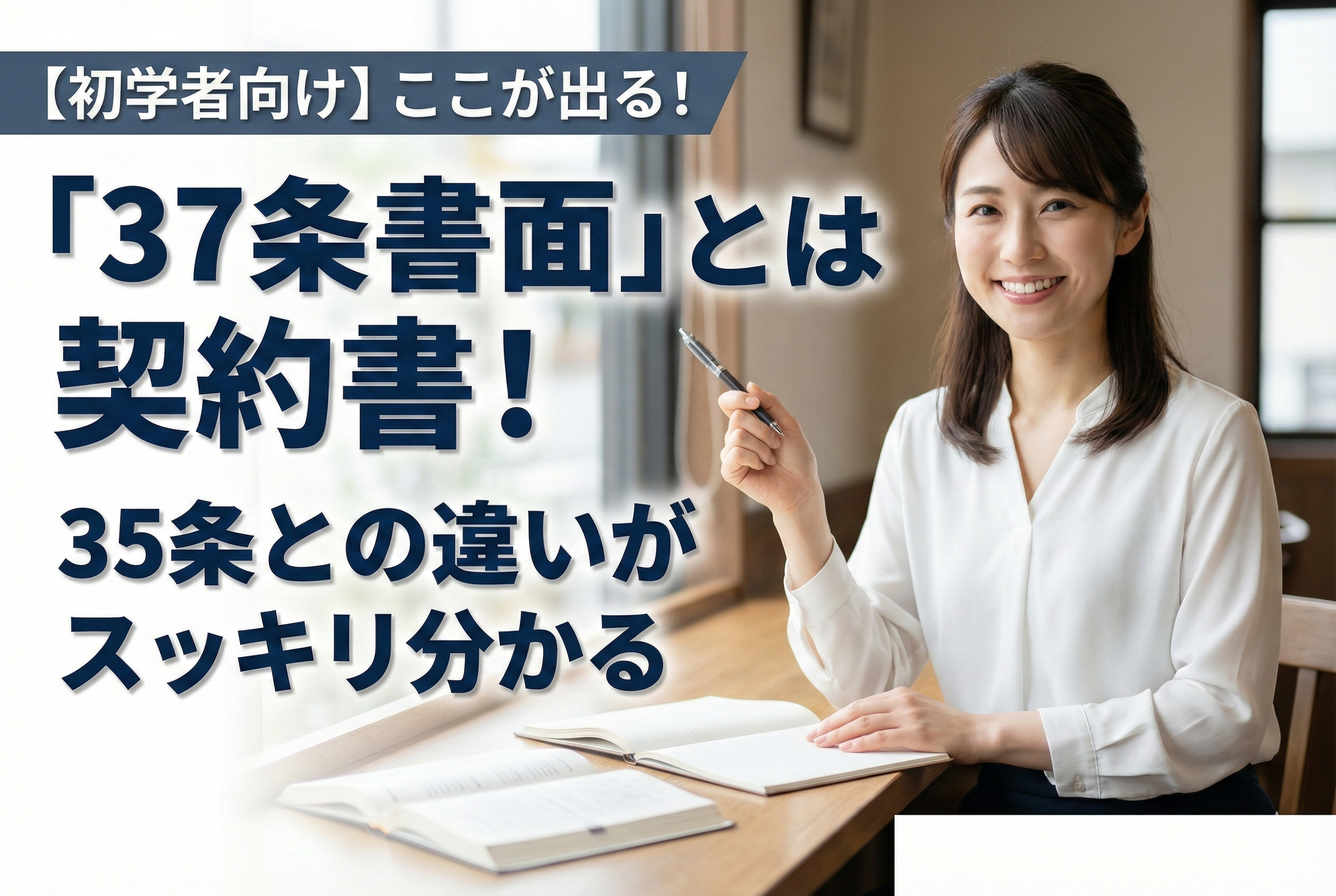 「37条書面」って結局なに？重要事項説明との違いと、試験に出るポイントを解説！