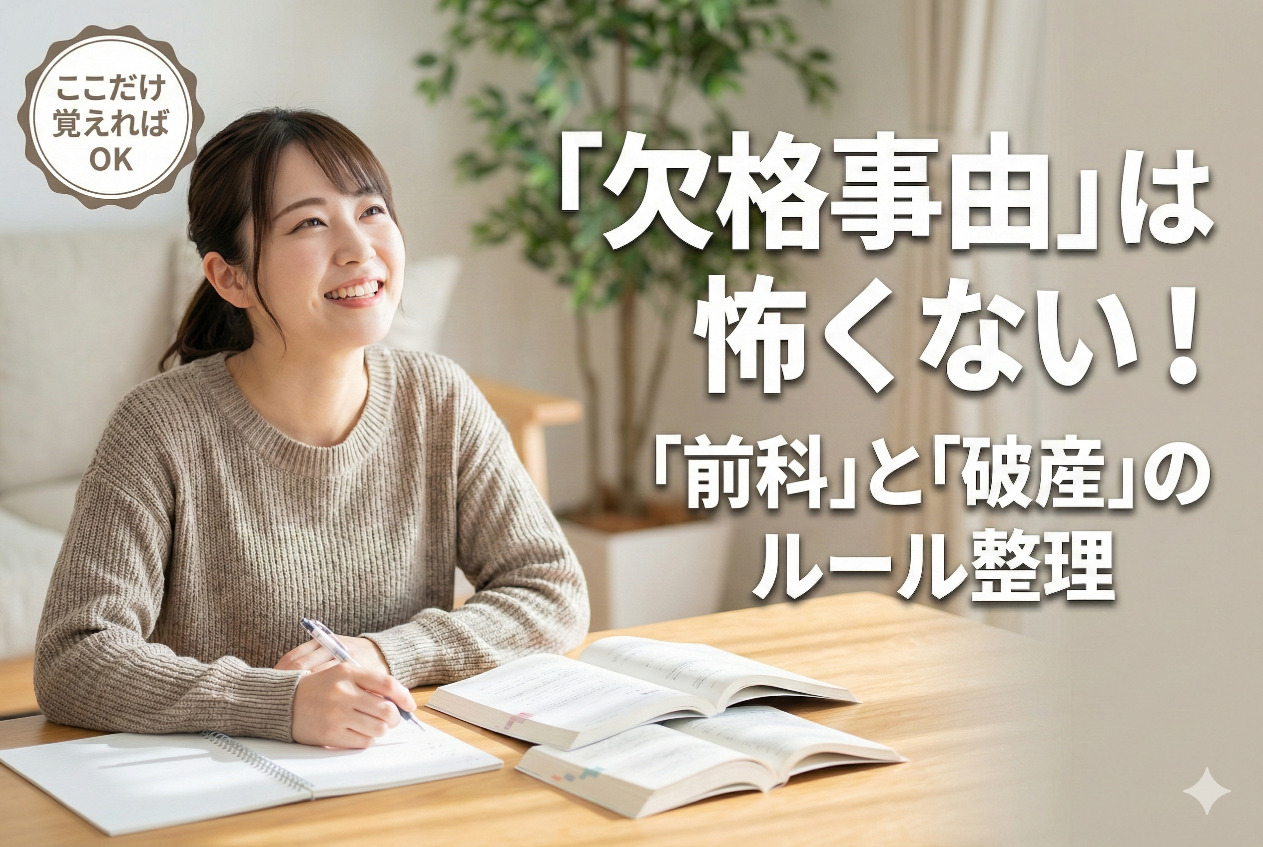 宅建の合否を分ける「欠格事由」。スピード違反はセーフ？アウト？