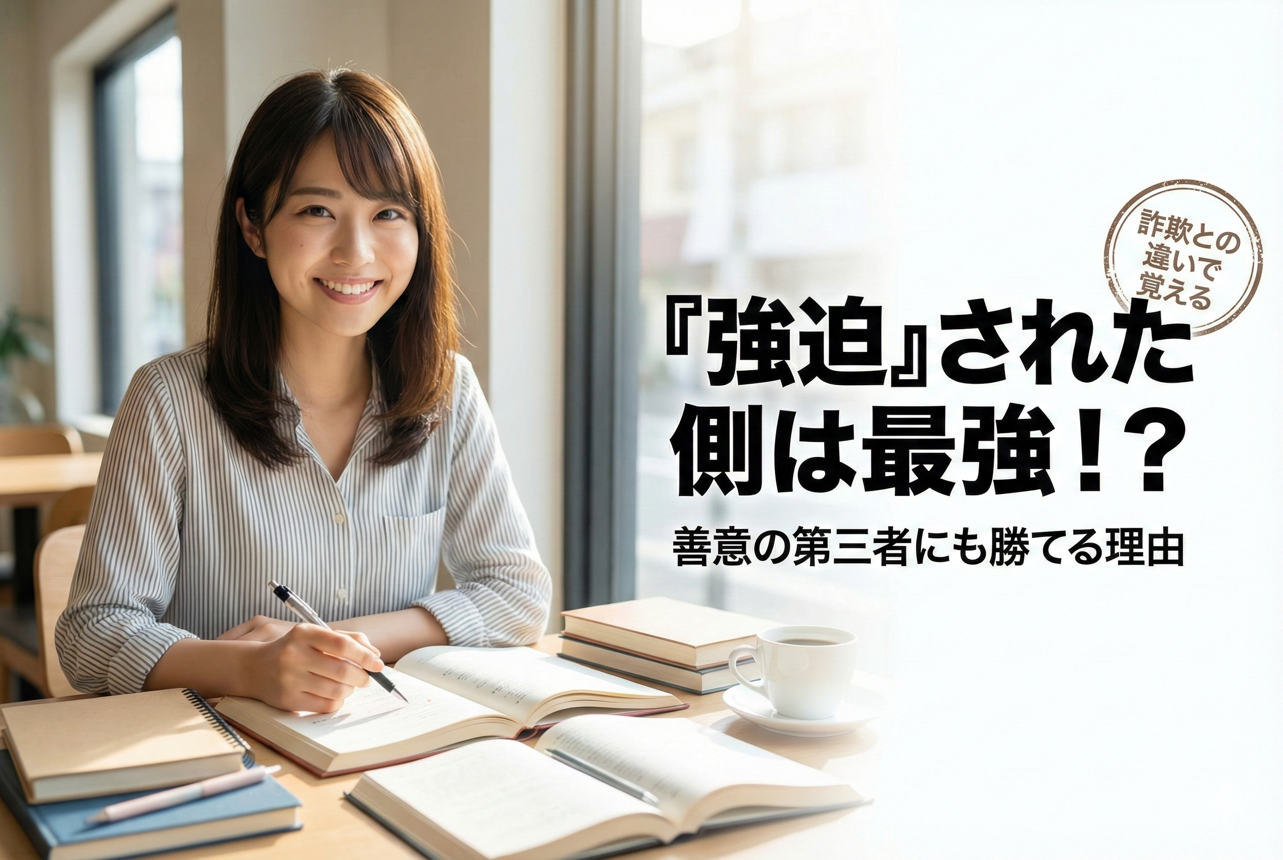 宅建の「強迫」は詐欺より強力！？取り消し後の第三者への対抗をわかりやすく解説