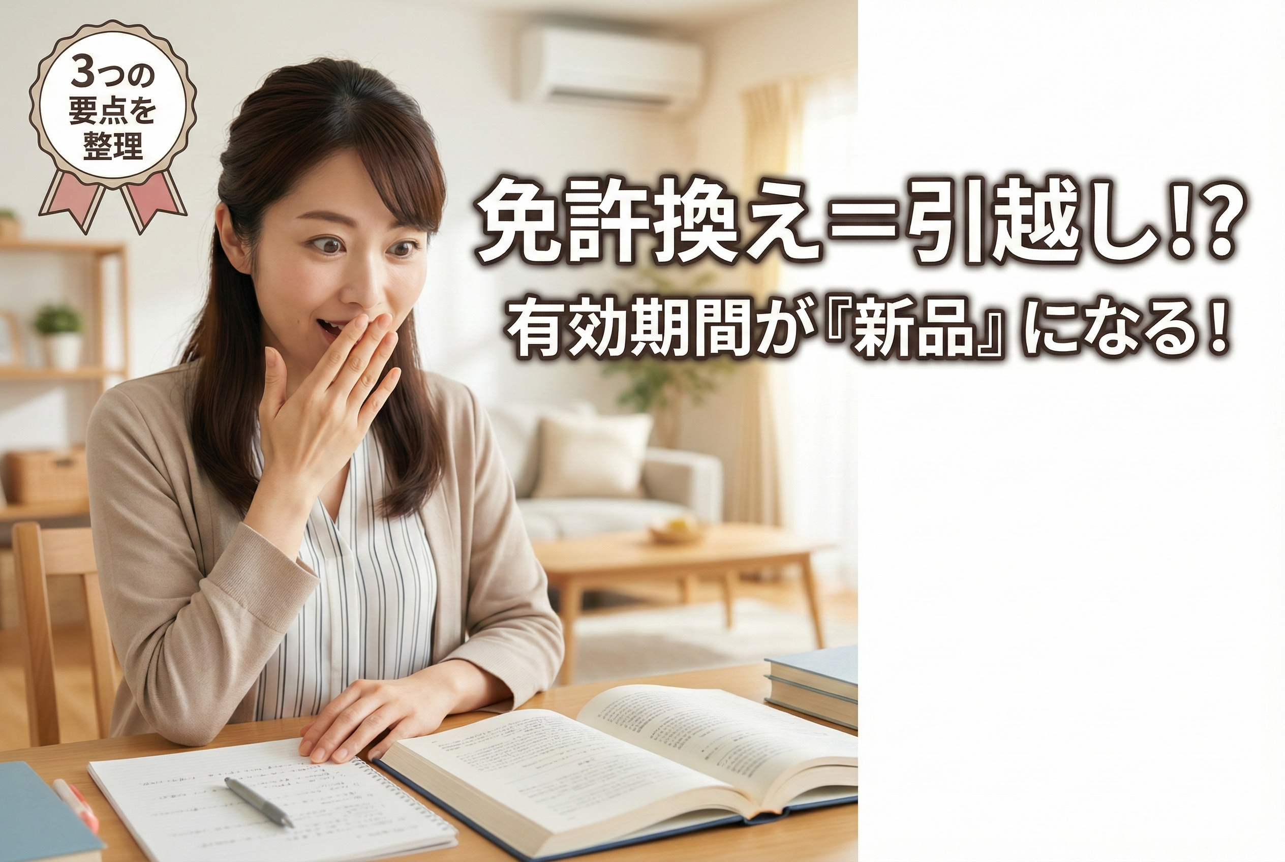 「免許換え」＝「引越し」！？イメージで攻略する宅建業法