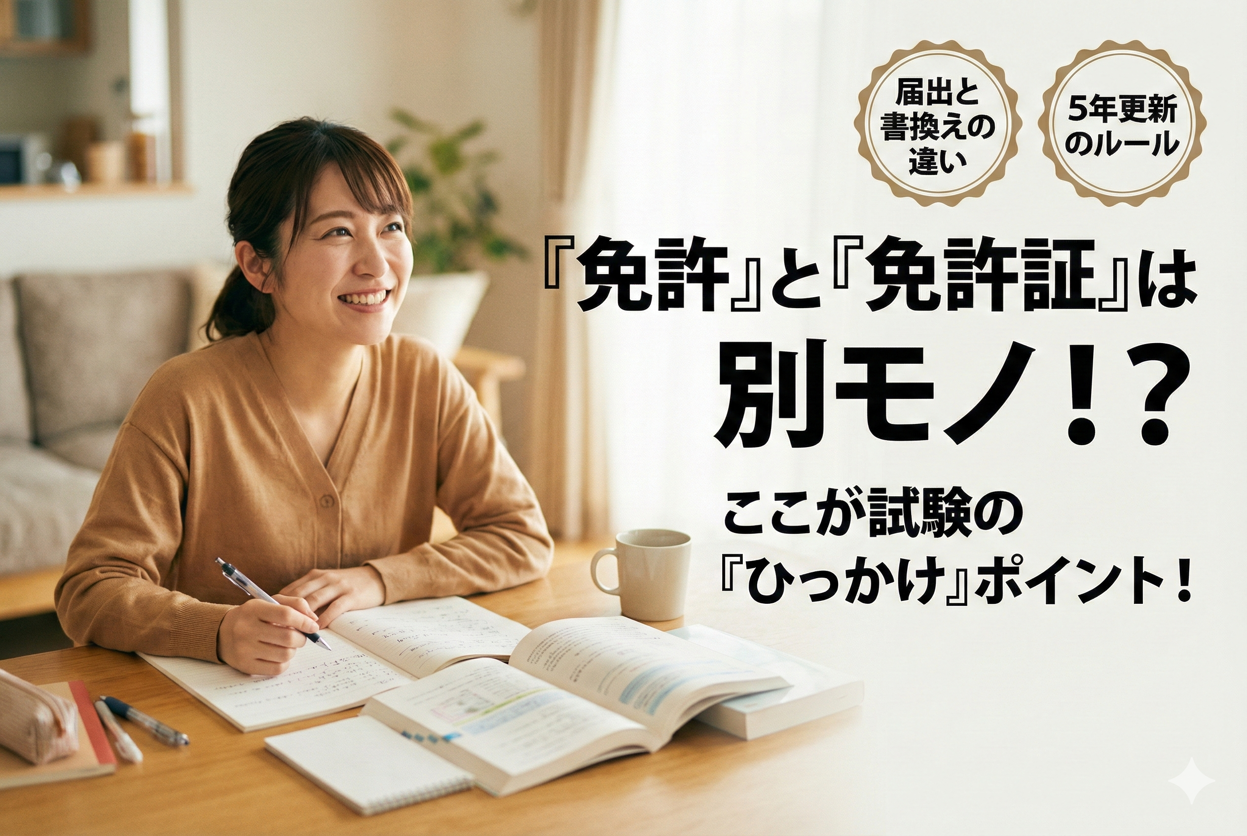 【宅建業法】「免許」と「免許証」は別モノ！？試験で狙われるひっかけポイントを攻略！