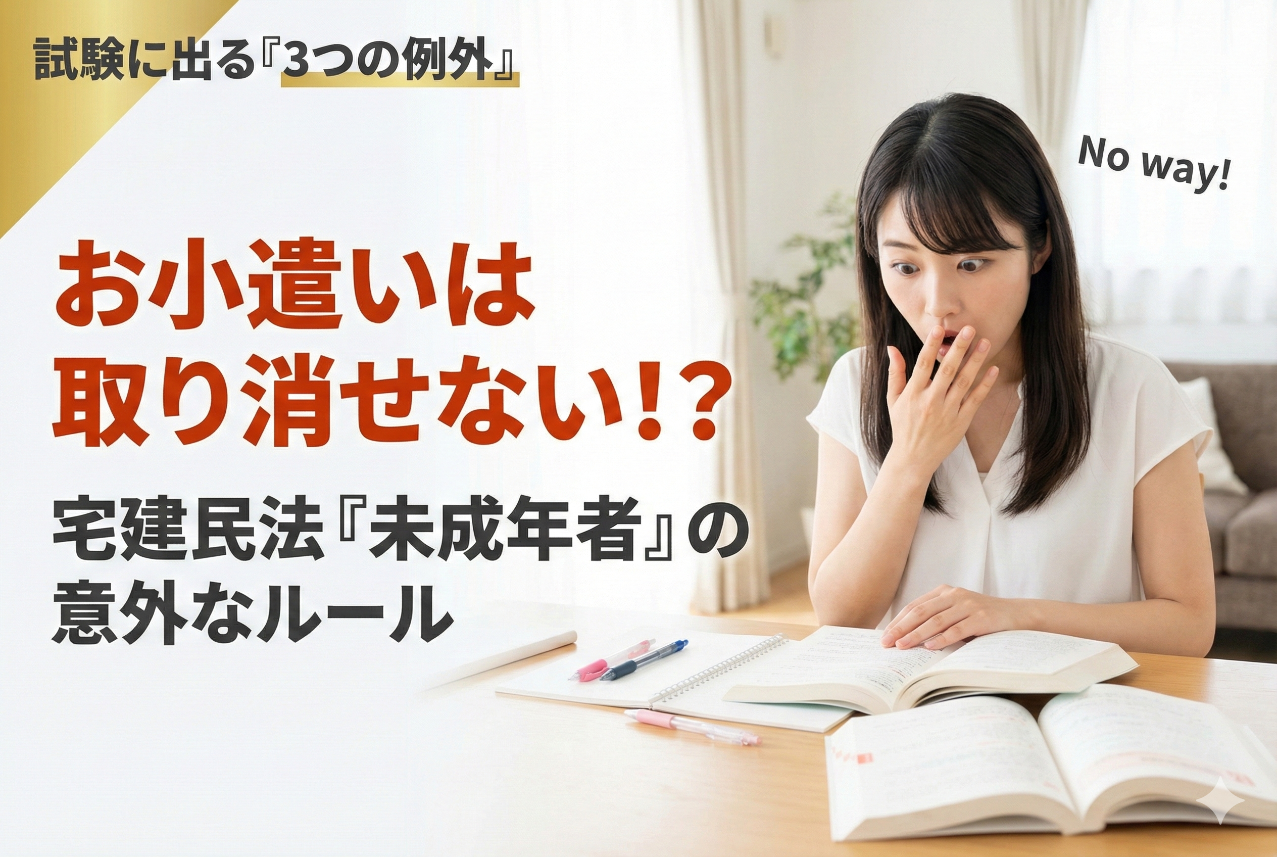 【宅建民法】お小遣いは取り消せない？「未成年者」の法律行為をわかりやすく解説