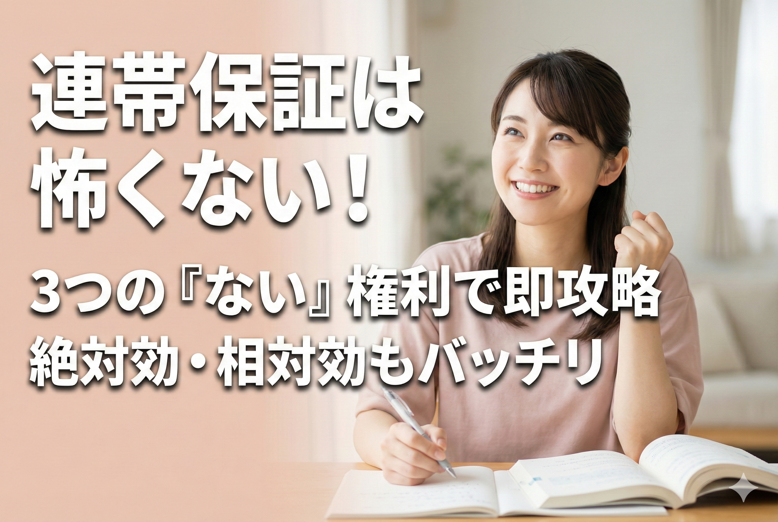【宅建民法】「連帯保証人」はただの保証人より重い！？3つの「ない」権利を完全攻略
