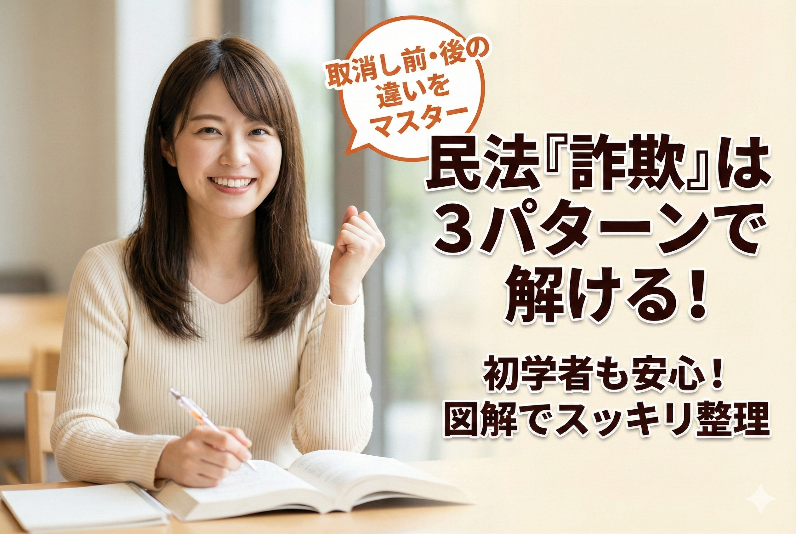 【初学者向け】宅建民法の重要論点！「第三者からの詐欺」をスッキリ整理する勉強法
