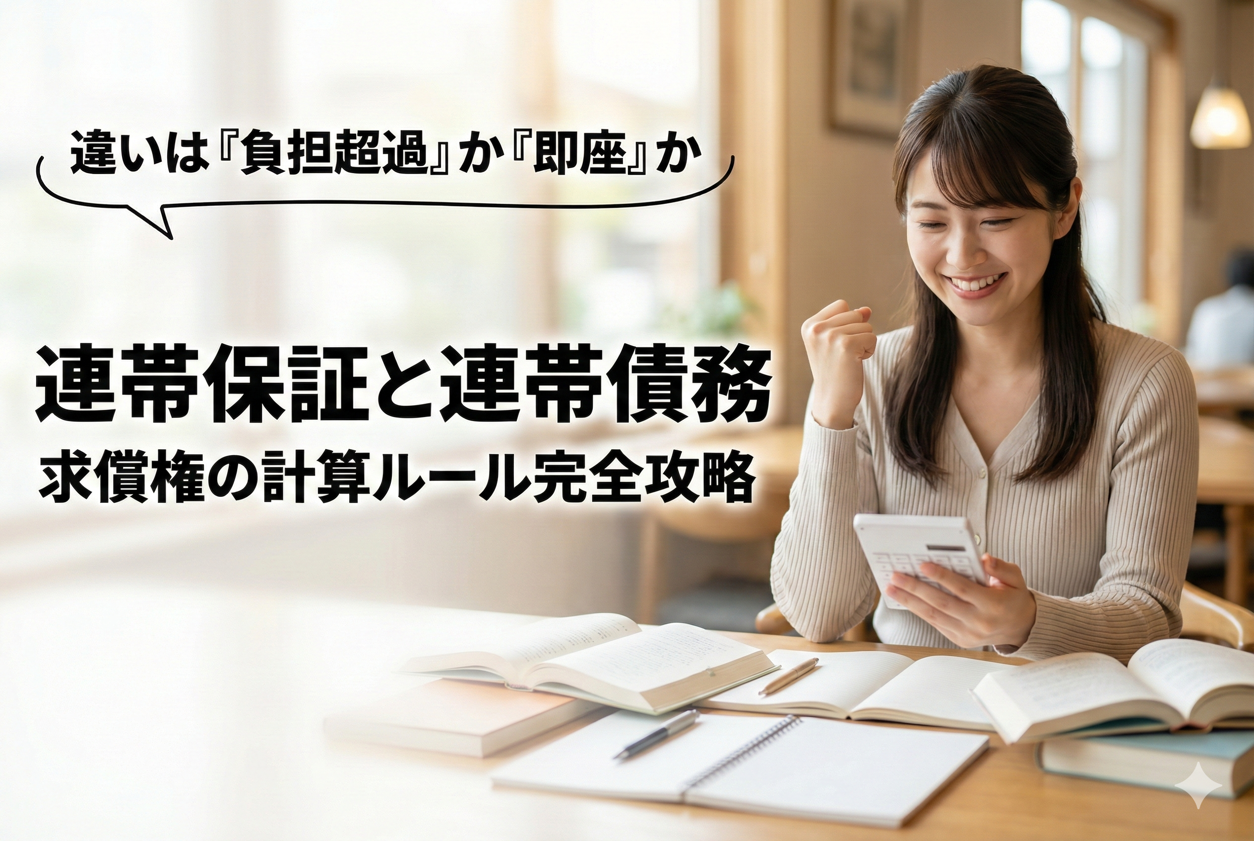 【宅建民法】連帯保証と連帯債務の「求償権」の違い！計算問題を攻略！