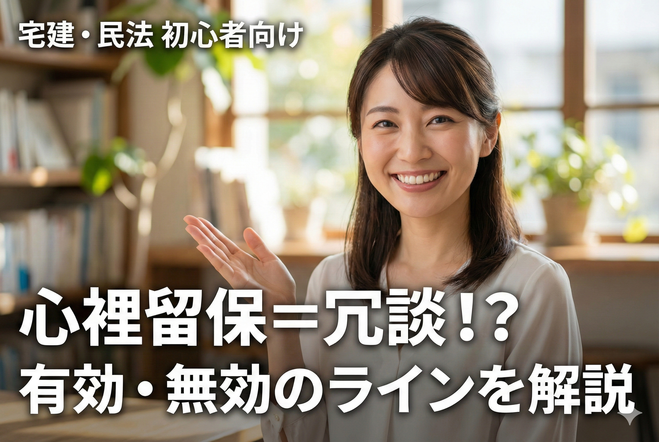 【宅建・民法】「心裡留保」は冗談のこと？有効・無効のラインを初学者向けにやさしく解説