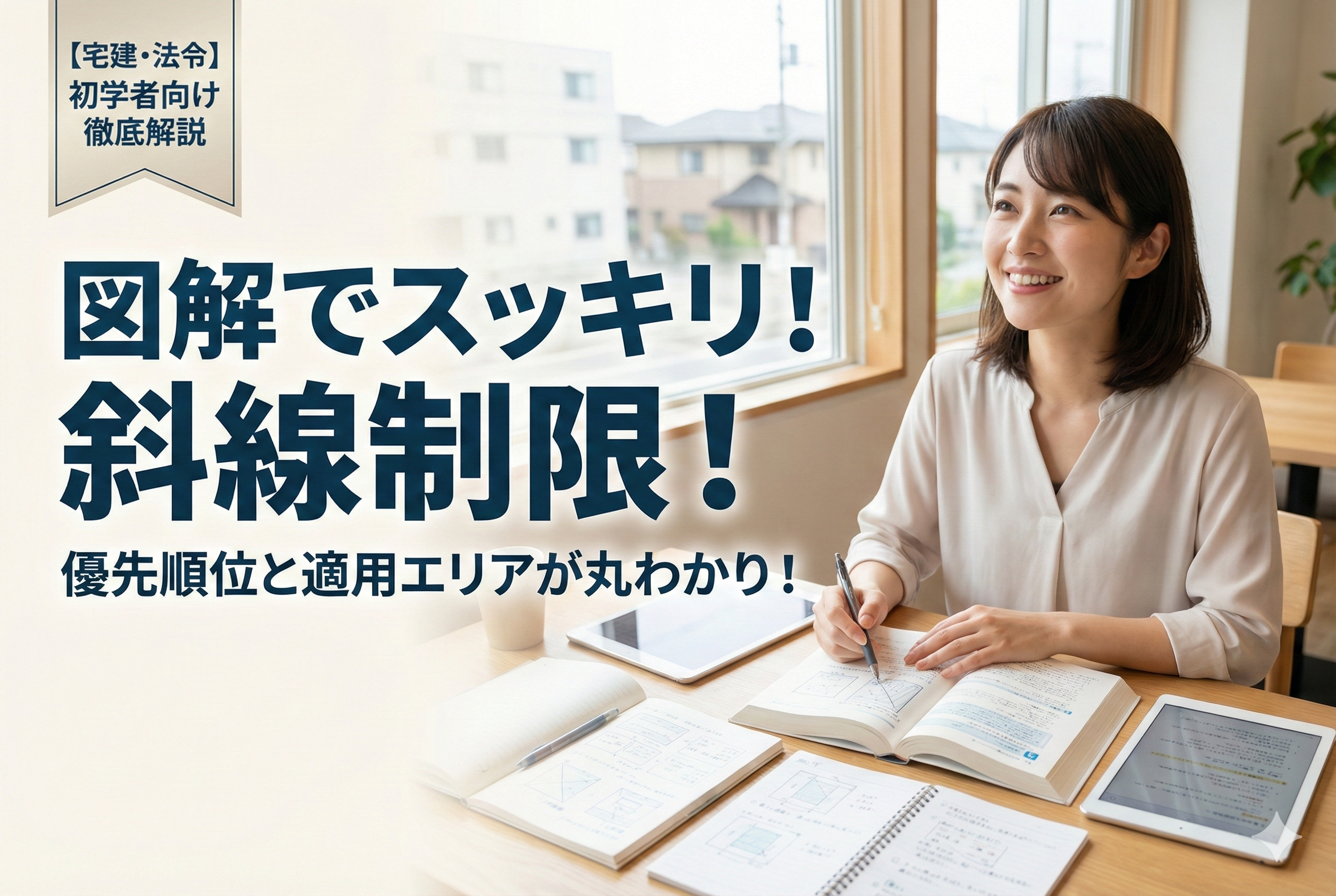 【宅建・法令上の制限】斜線制限が覚えられない！表で整理する「適用エリア」攻略法
