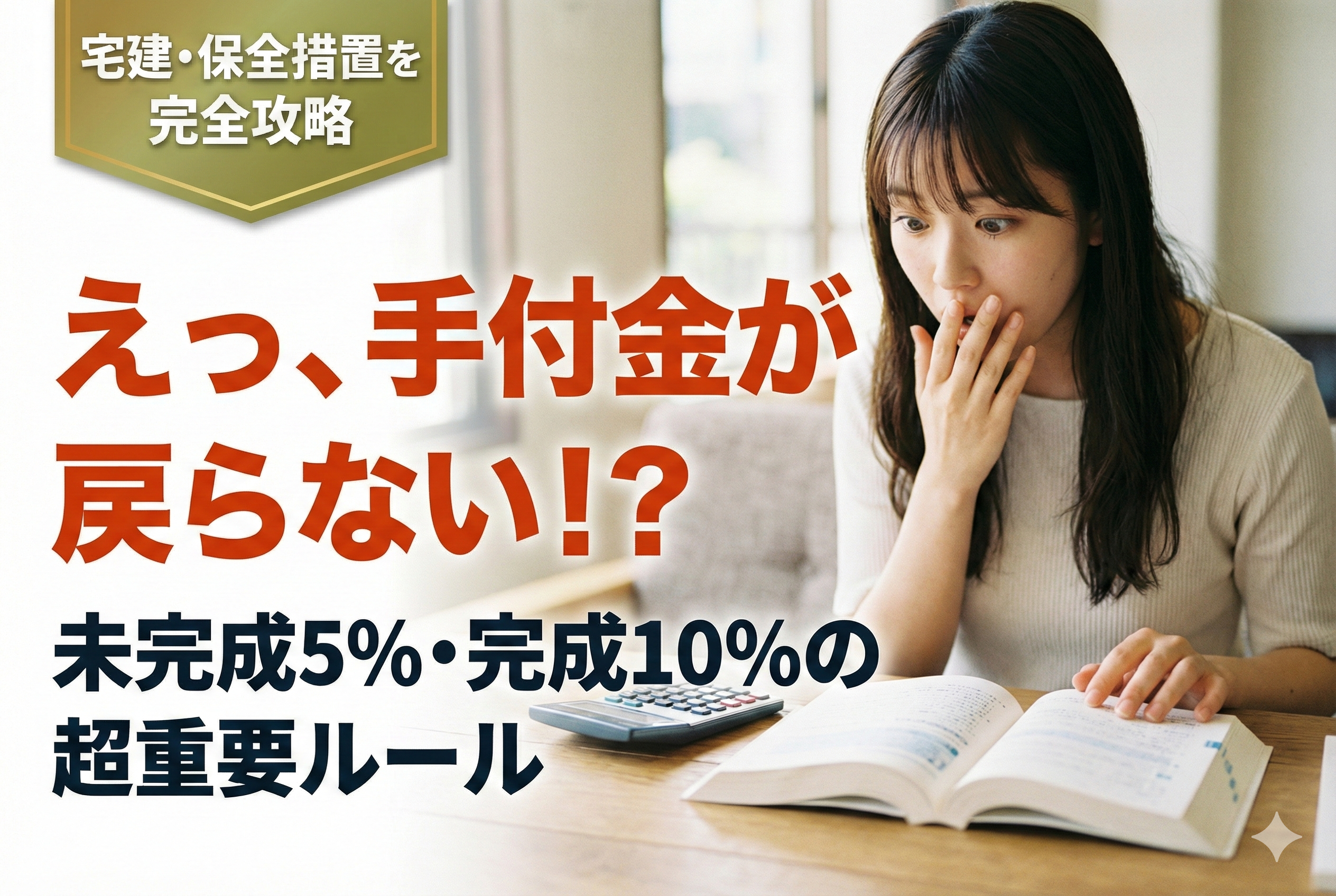 宅建試験の８種規制「保全措置」を攻略！未完成物件と完成物件の違いをサクッと理解