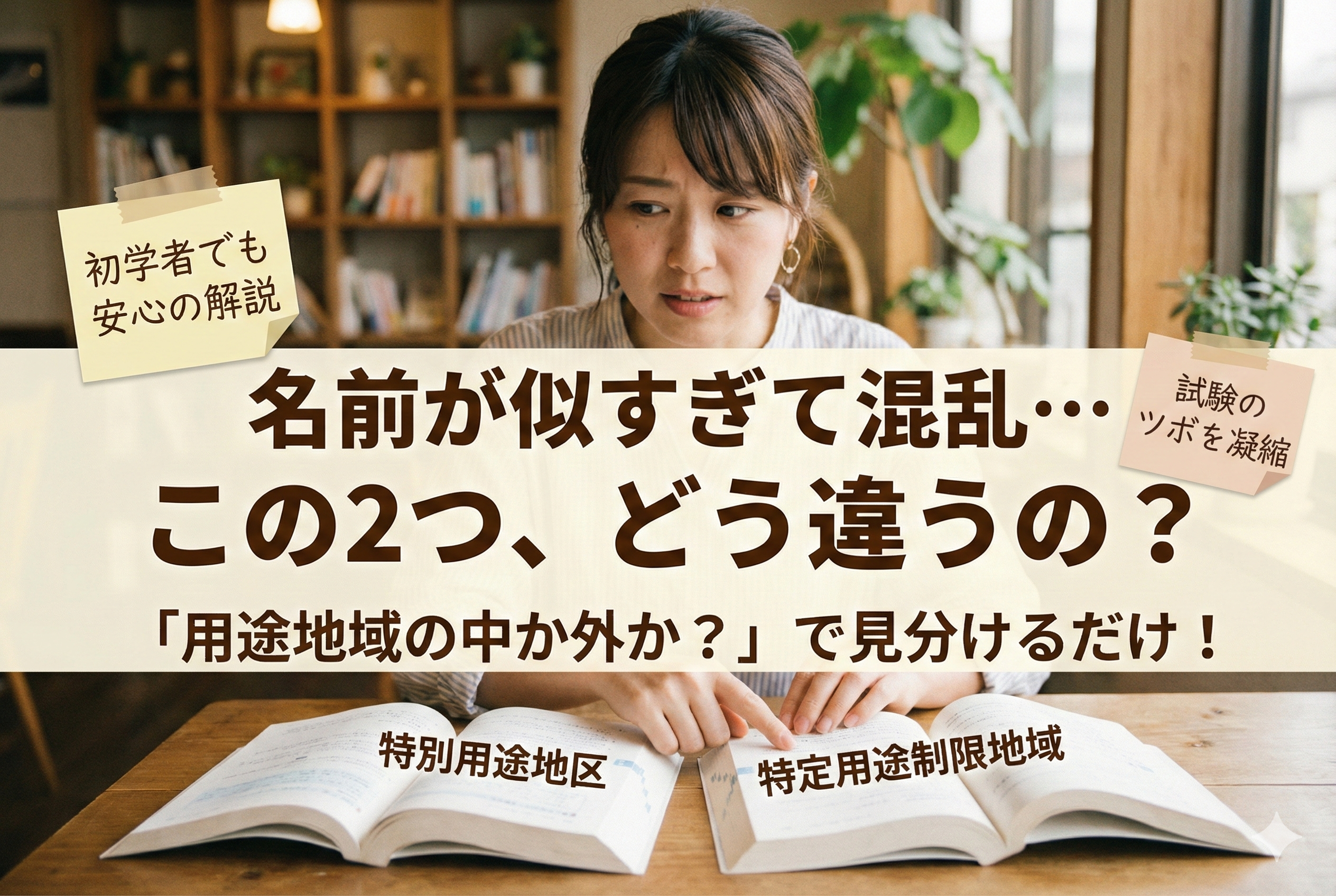 「用途地域」の中か外か？これだけで解ける「特別用途」と「特定用途」の覚え方