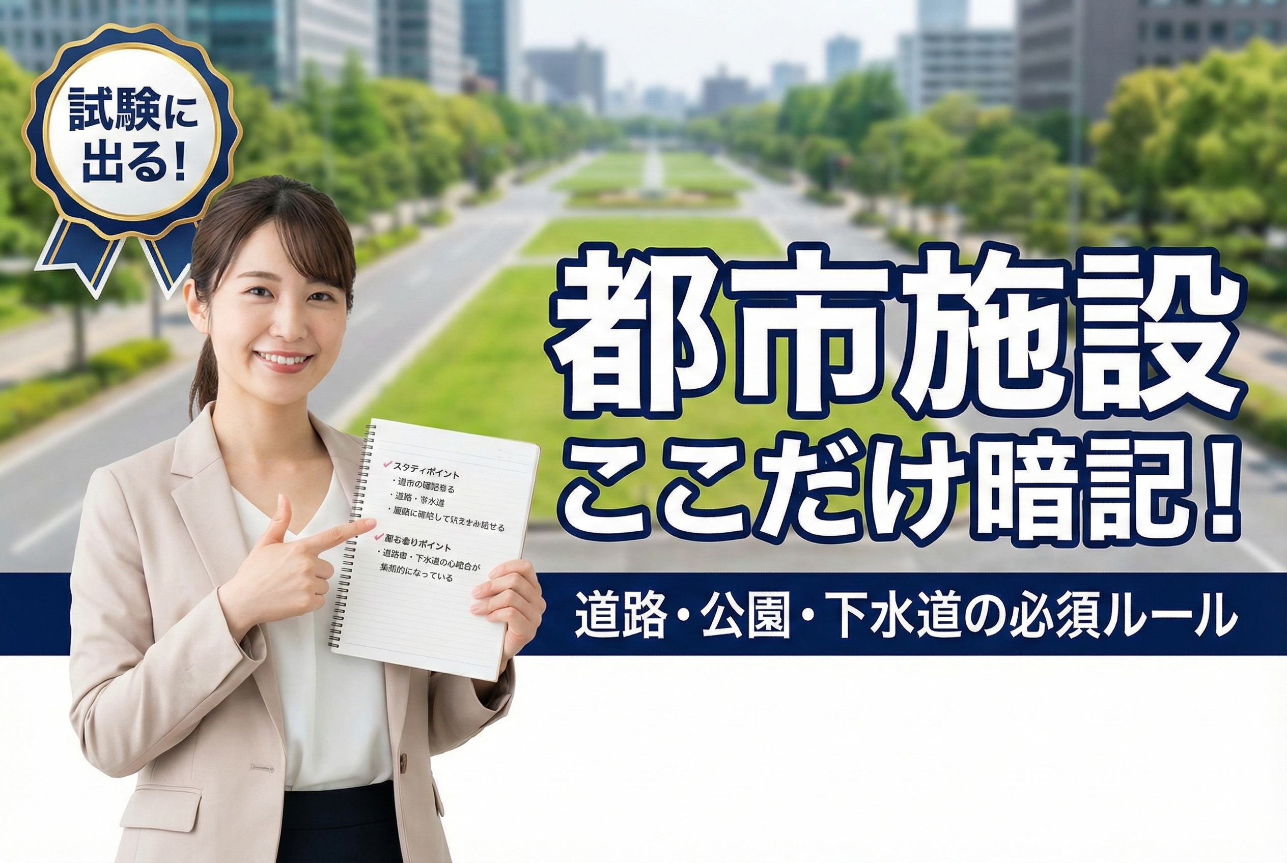 【宅建試験】都市施設ってなに？初学者が覚えるべき必須ポイント3選