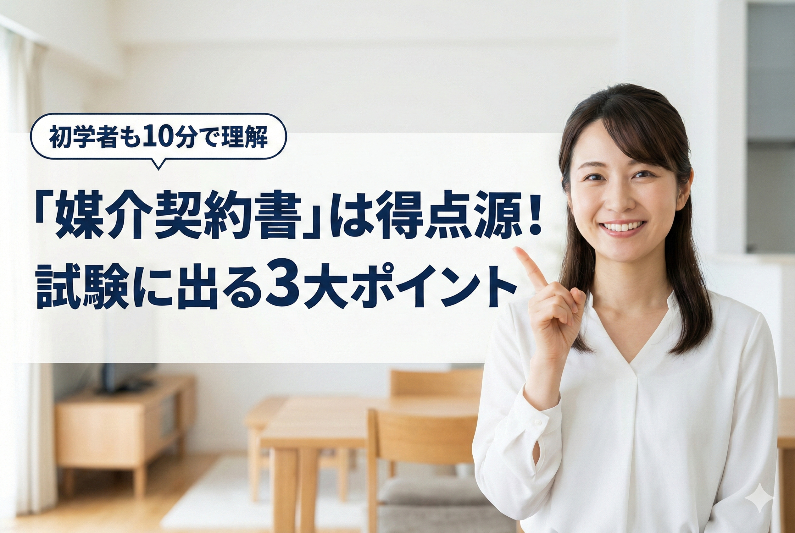 「媒介契約書」は実は得点源！試験に出る3つのポイントをわかりやすく解説