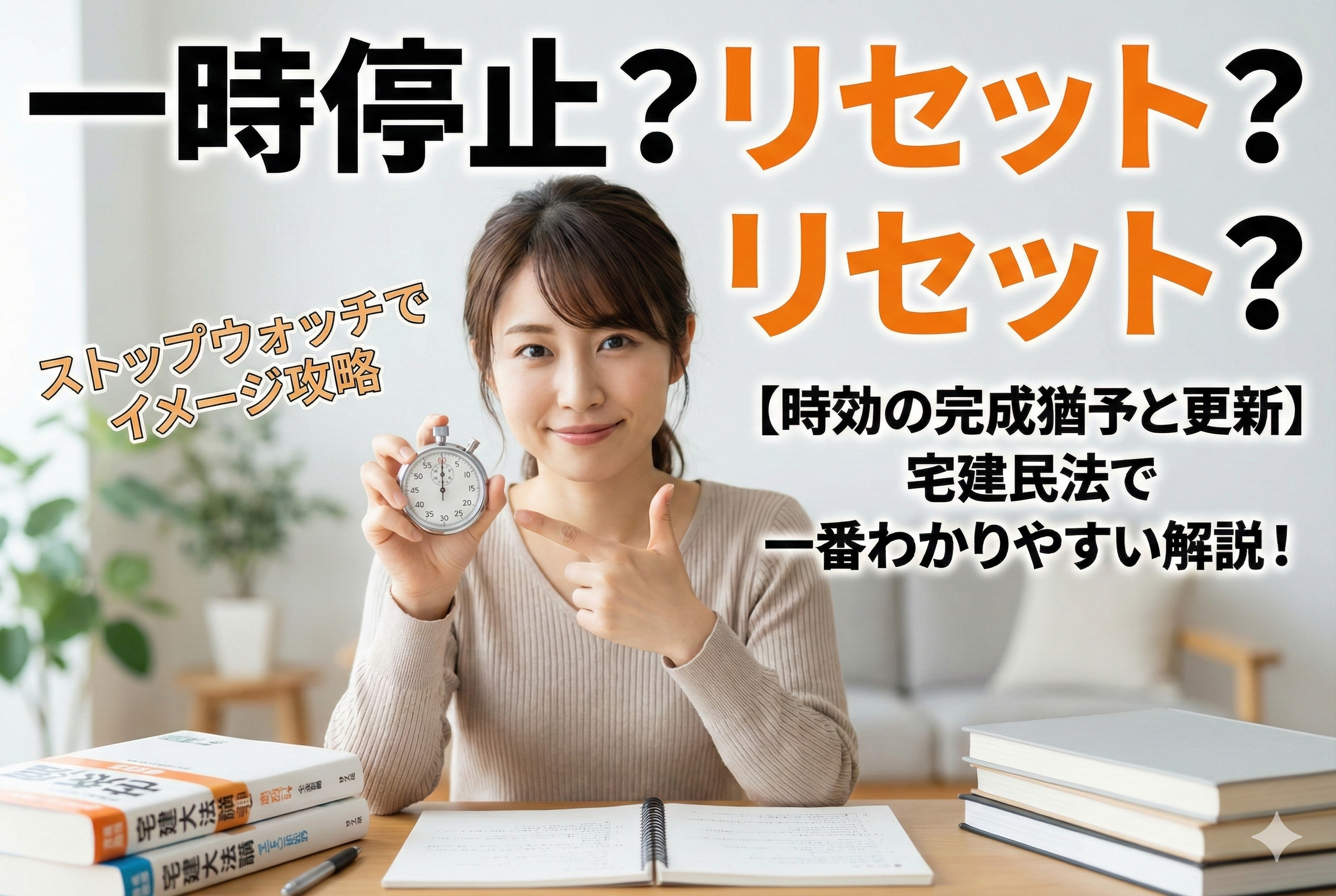 【宅建民法】時効の「完成猶予」と「更新」の違いを初学者向け解説！