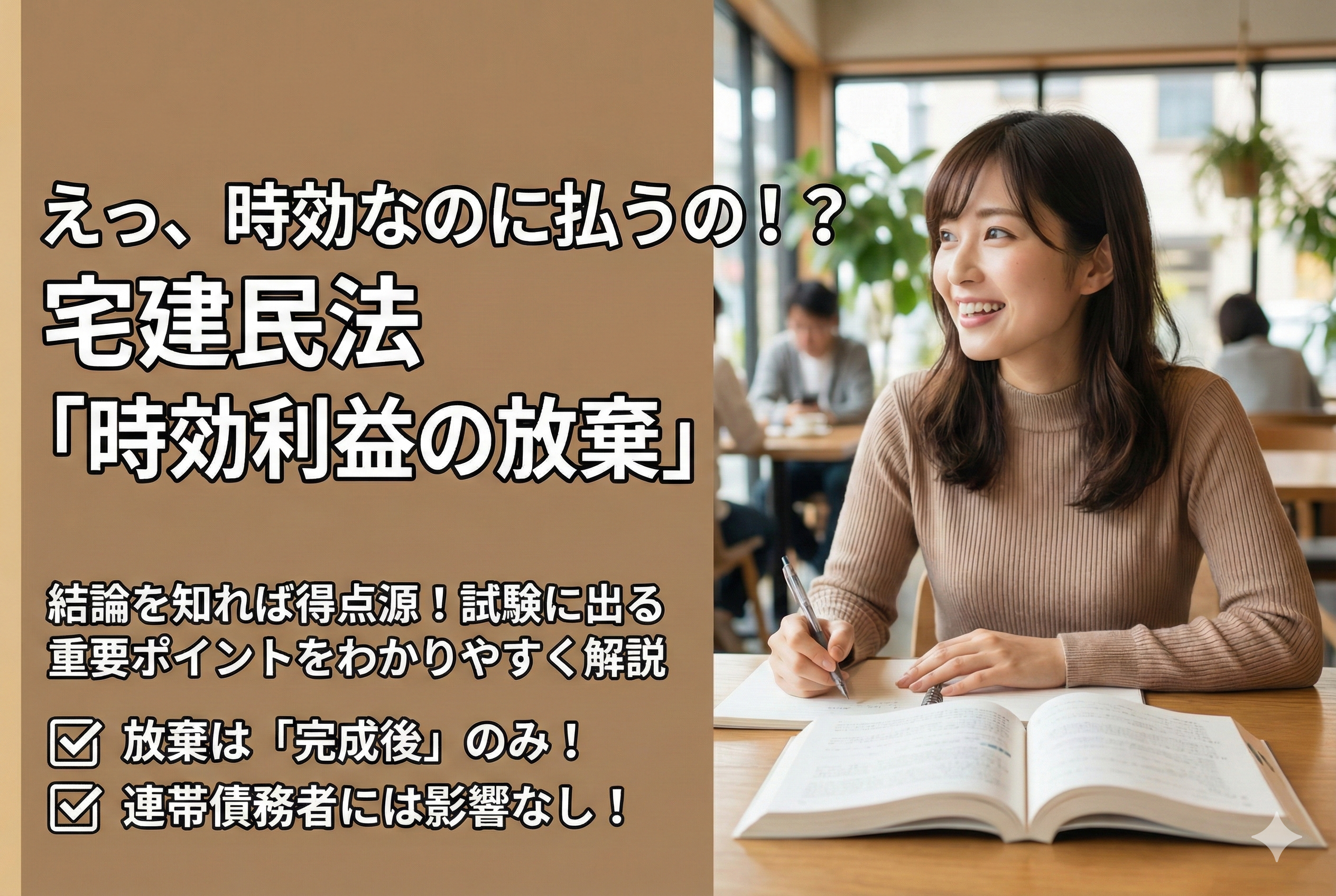 【宅建民法】時効完成後の「やっぱり払います」は有効？無効？時効利益の放棄を解説